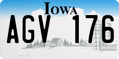IA license plate AGV176