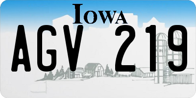 IA license plate AGV219