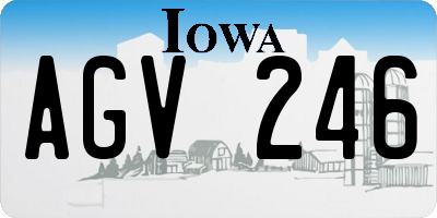 IA license plate AGV246