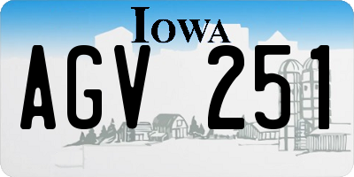 IA license plate AGV251