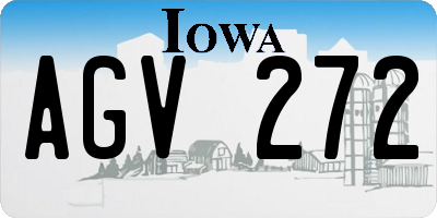 IA license plate AGV272