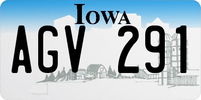 IA license plate AGV291