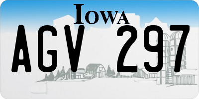 IA license plate AGV297
