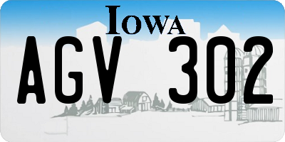 IA license plate AGV302