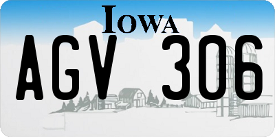 IA license plate AGV306