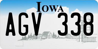 IA license plate AGV338