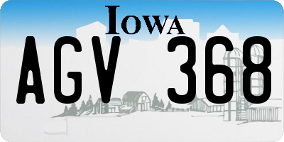 IA license plate AGV368