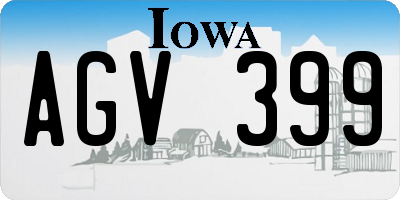 IA license plate AGV399