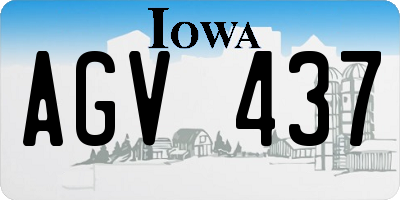 IA license plate AGV437