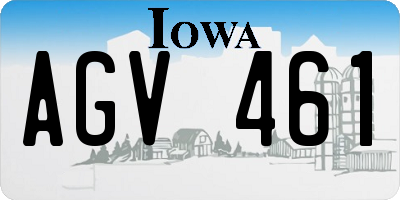 IA license plate AGV461