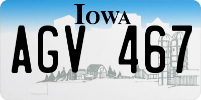 IA license plate AGV467