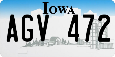 IA license plate AGV472