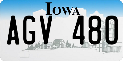 IA license plate AGV480