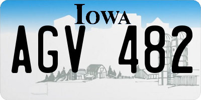 IA license plate AGV482