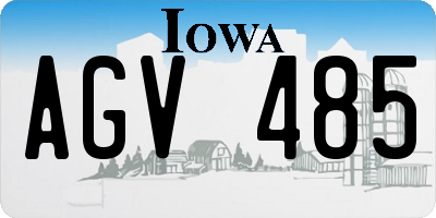 IA license plate AGV485