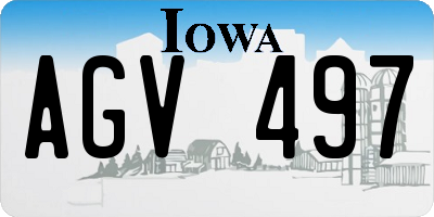 IA license plate AGV497