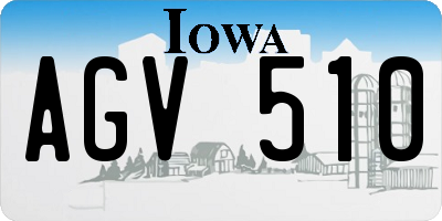 IA license plate AGV510
