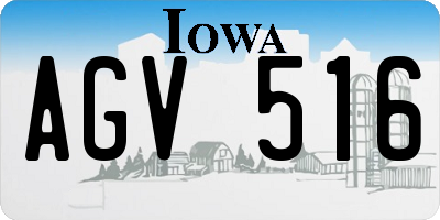 IA license plate AGV516