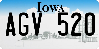 IA license plate AGV520