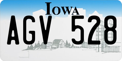 IA license plate AGV528