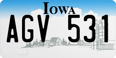 IA license plate AGV531