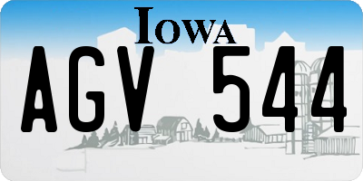 IA license plate AGV544