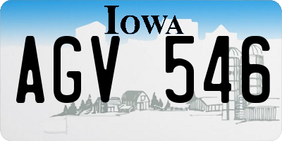 IA license plate AGV546