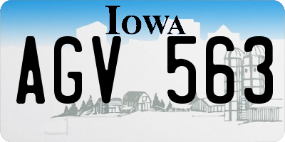 IA license plate AGV563