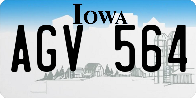 IA license plate AGV564
