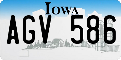 IA license plate AGV586