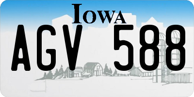 IA license plate AGV588