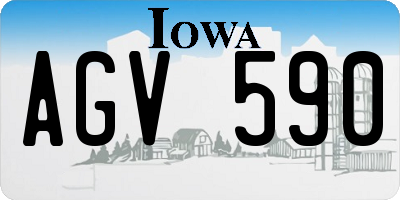 IA license plate AGV590