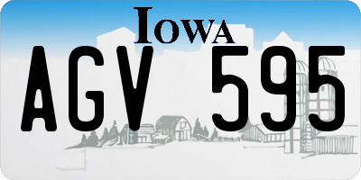 IA license plate AGV595