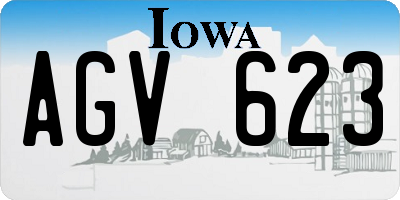 IA license plate AGV623