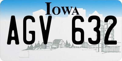 IA license plate AGV632