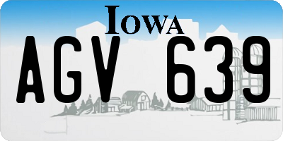 IA license plate AGV639