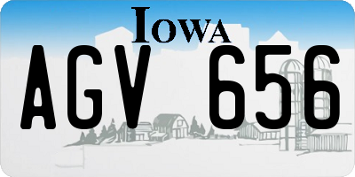 IA license plate AGV656