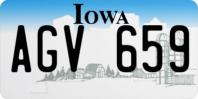 IA license plate AGV659