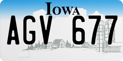 IA license plate AGV677