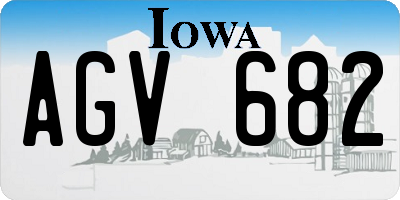 IA license plate AGV682