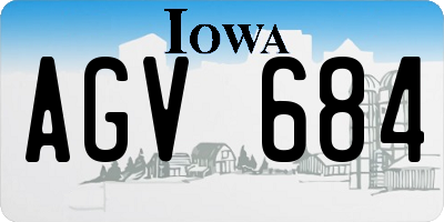 IA license plate AGV684
