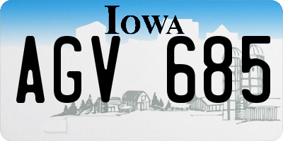 IA license plate AGV685