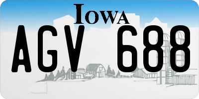 IA license plate AGV688