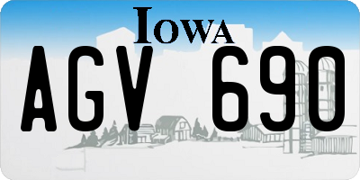 IA license plate AGV690