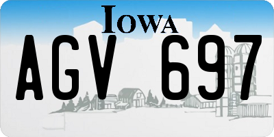IA license plate AGV697