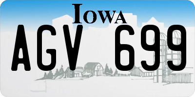 IA license plate AGV699