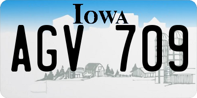 IA license plate AGV709
