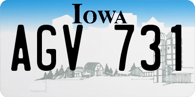IA license plate AGV731