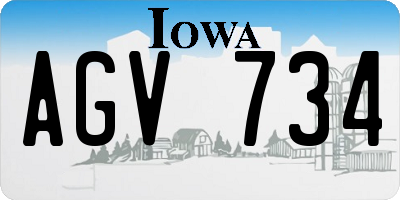 IA license plate AGV734