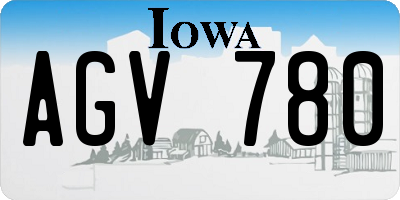 IA license plate AGV780